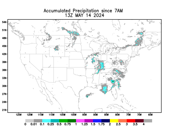 24 Hour Radar Estimated  Precipitation Totals