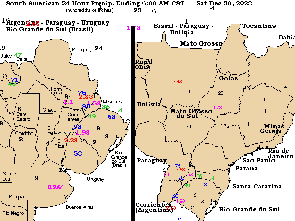 24-Hour Rainfall Map